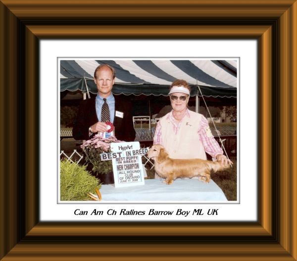 Picture Frame 2 Can Am Ch Ralines Barrow